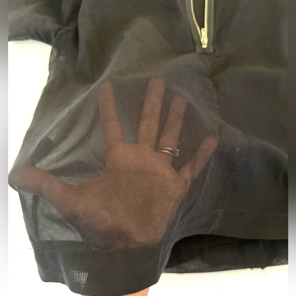 COS Chic Silk Blend Short Sleeve Pleated Panel Sheer Blouse Top, Size 40 - Picture 8 of 12